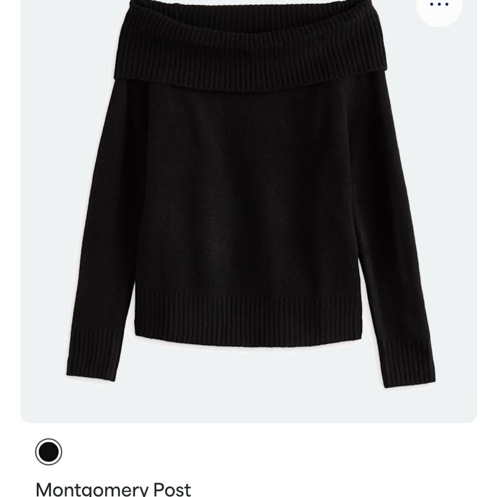 Off-Shoulder Black Sweater